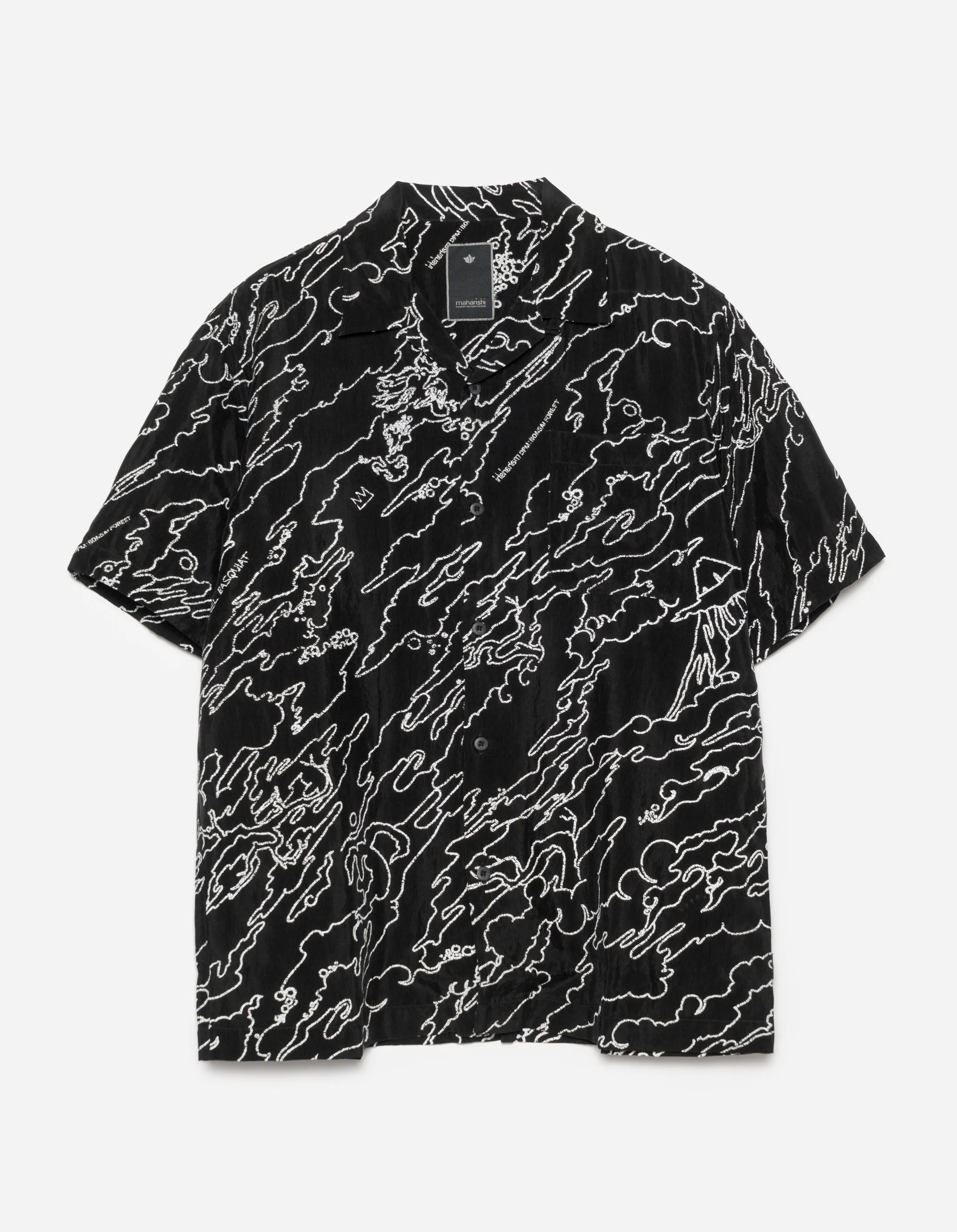 1312 Maha Basquiat Camo Shirt Black