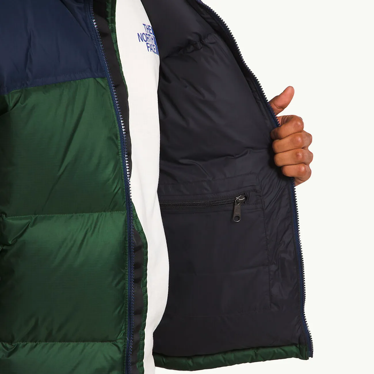 96 RETRO NUPTSE JACKET PINE NEEDLE SUMMIT NAVY