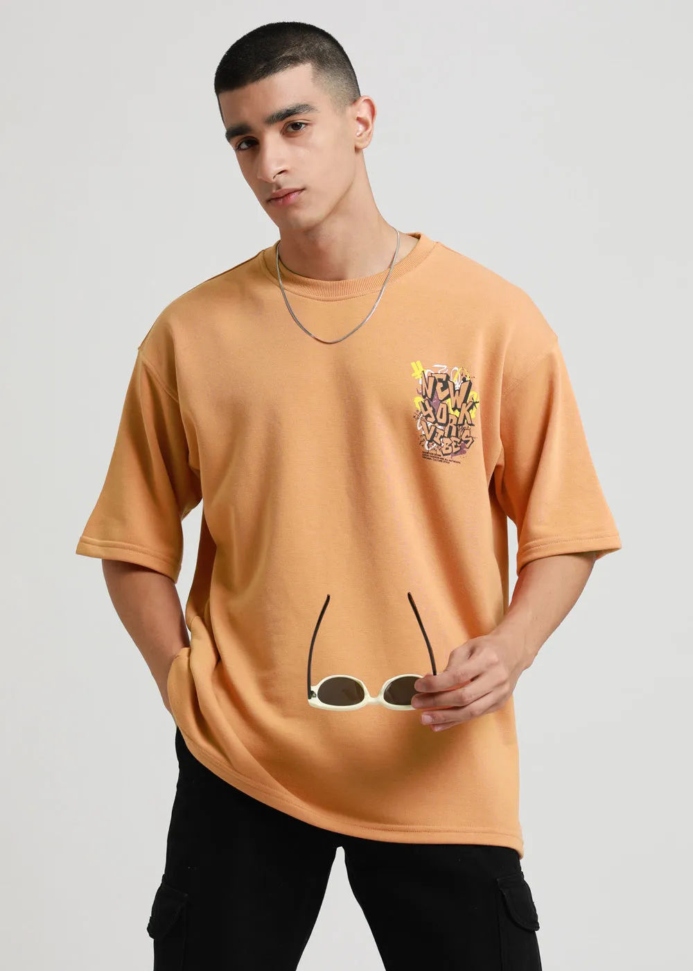 Apricot Orange Oversized T-shirt