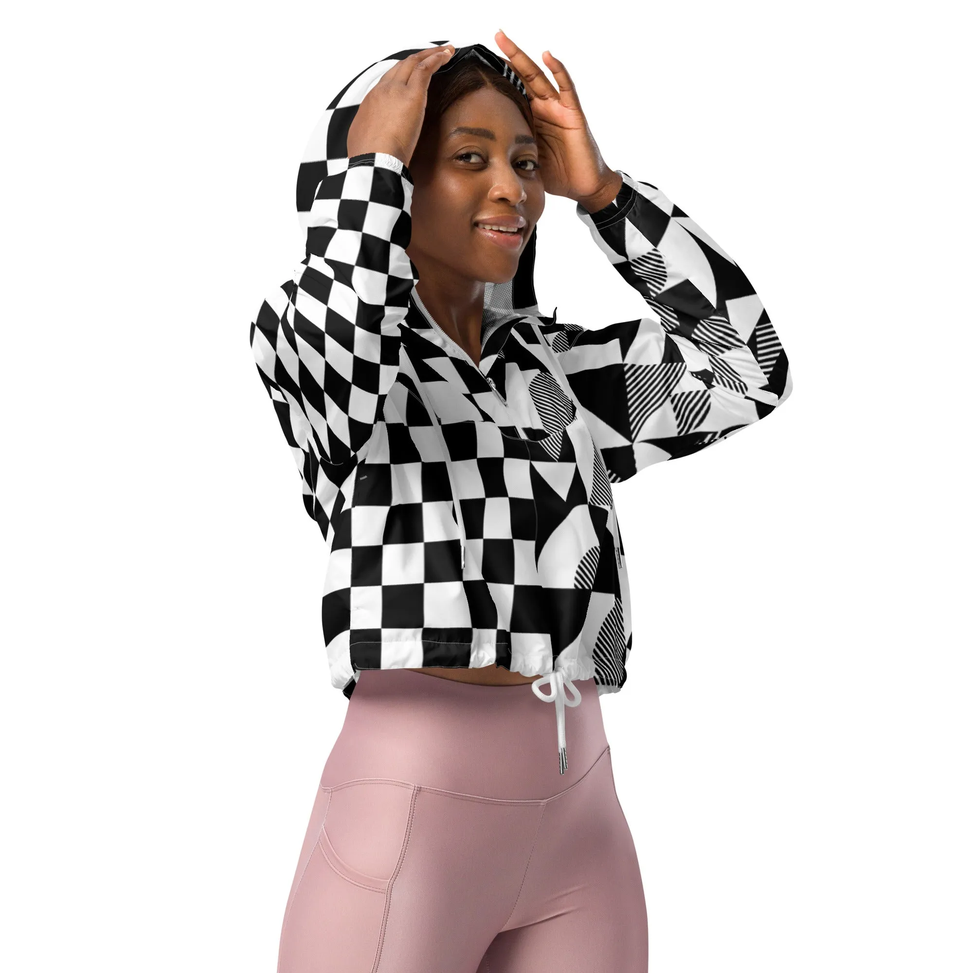 Bauhaus Check Women’s cropped windbreaker