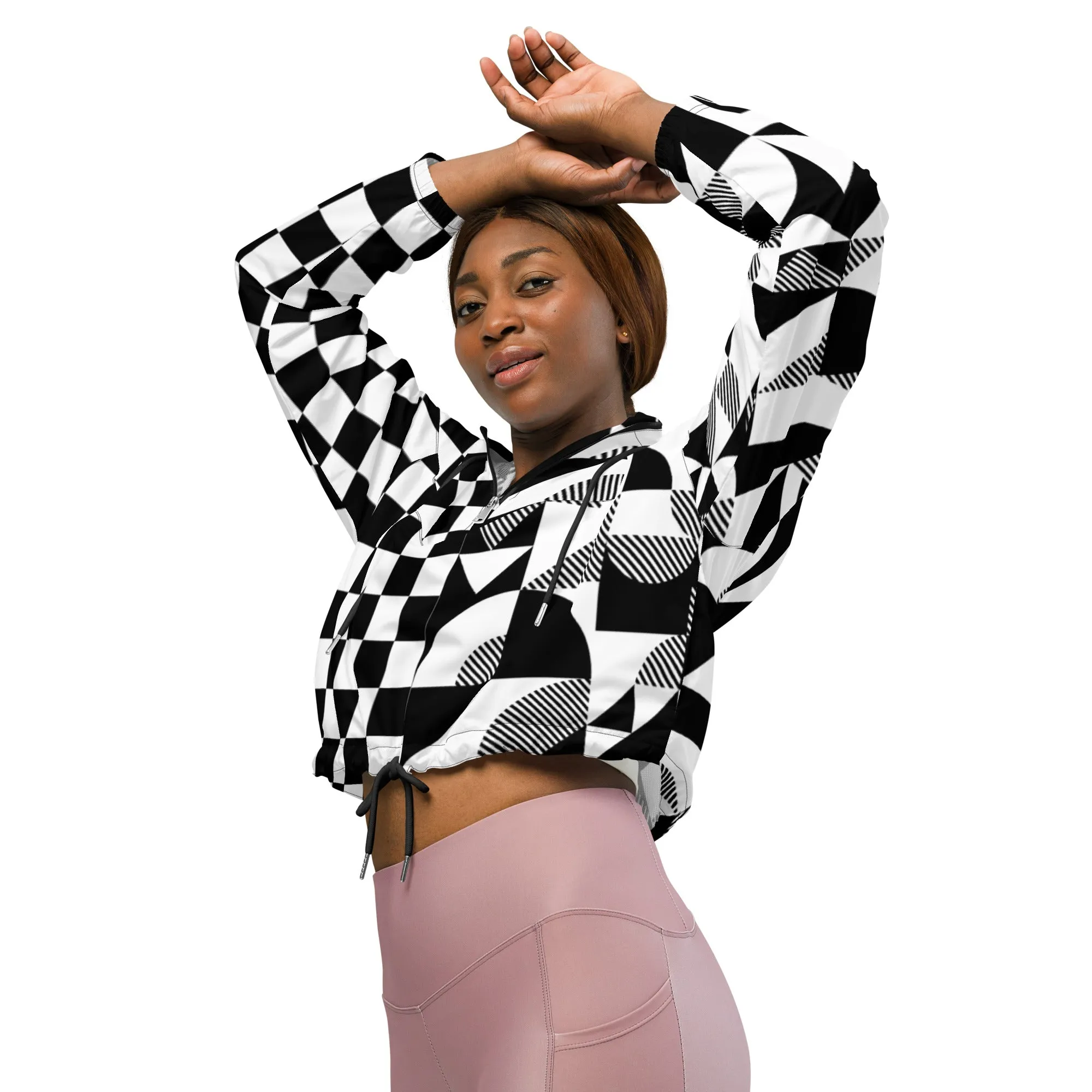 Bauhaus Check Women’s cropped windbreaker