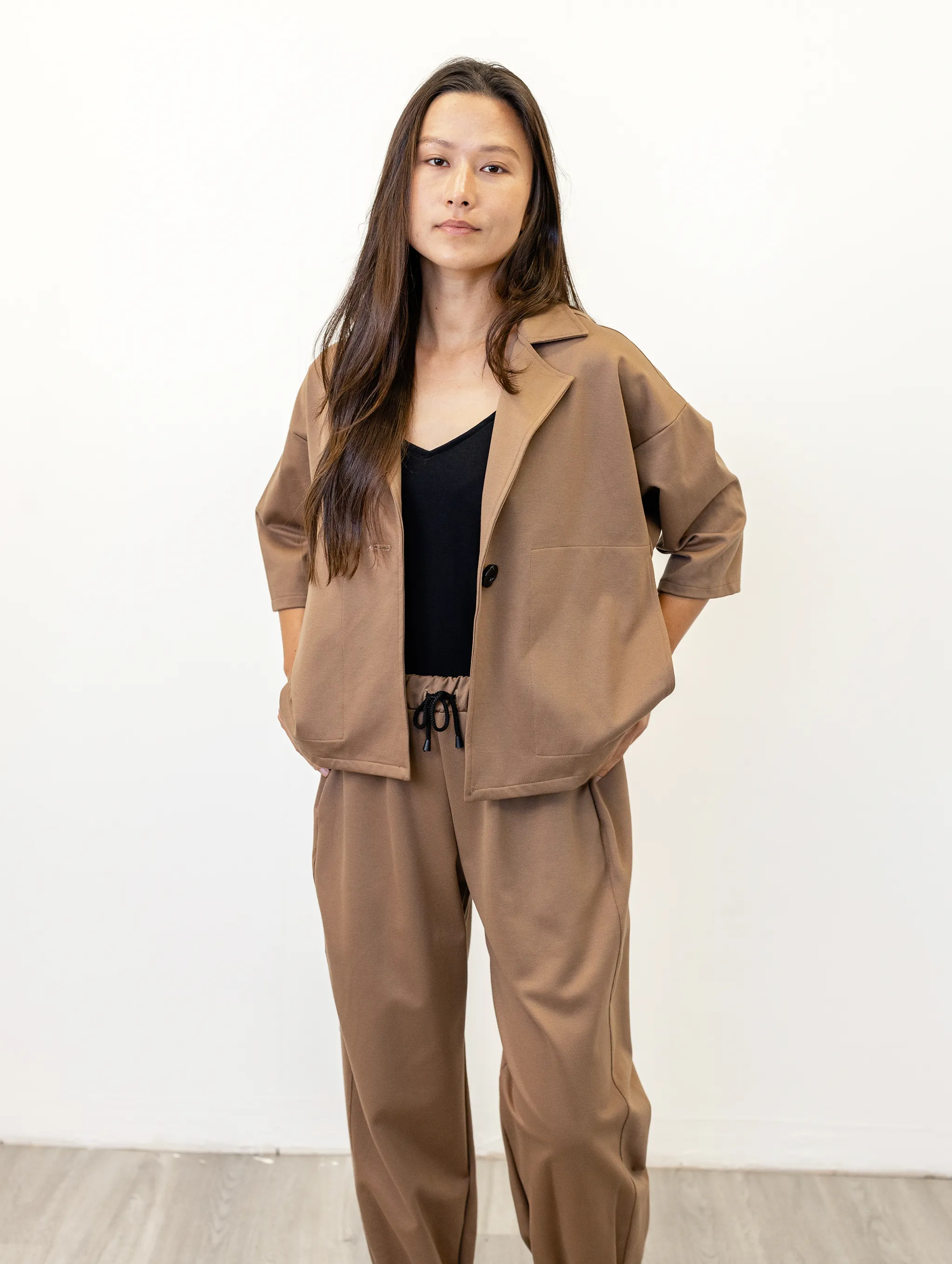 Bryce Jacket - Mocha Twill Ponte