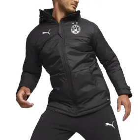 BVB Borussia Dortmund black padded bench jacket 2023/24 - Puma