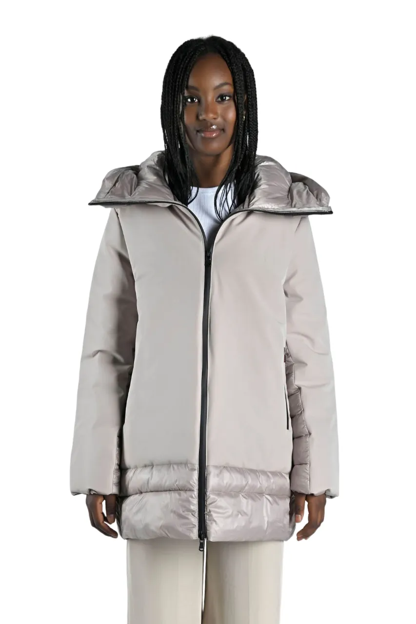 Canadian Alma women's long jacket with hood CN.G223368W goat