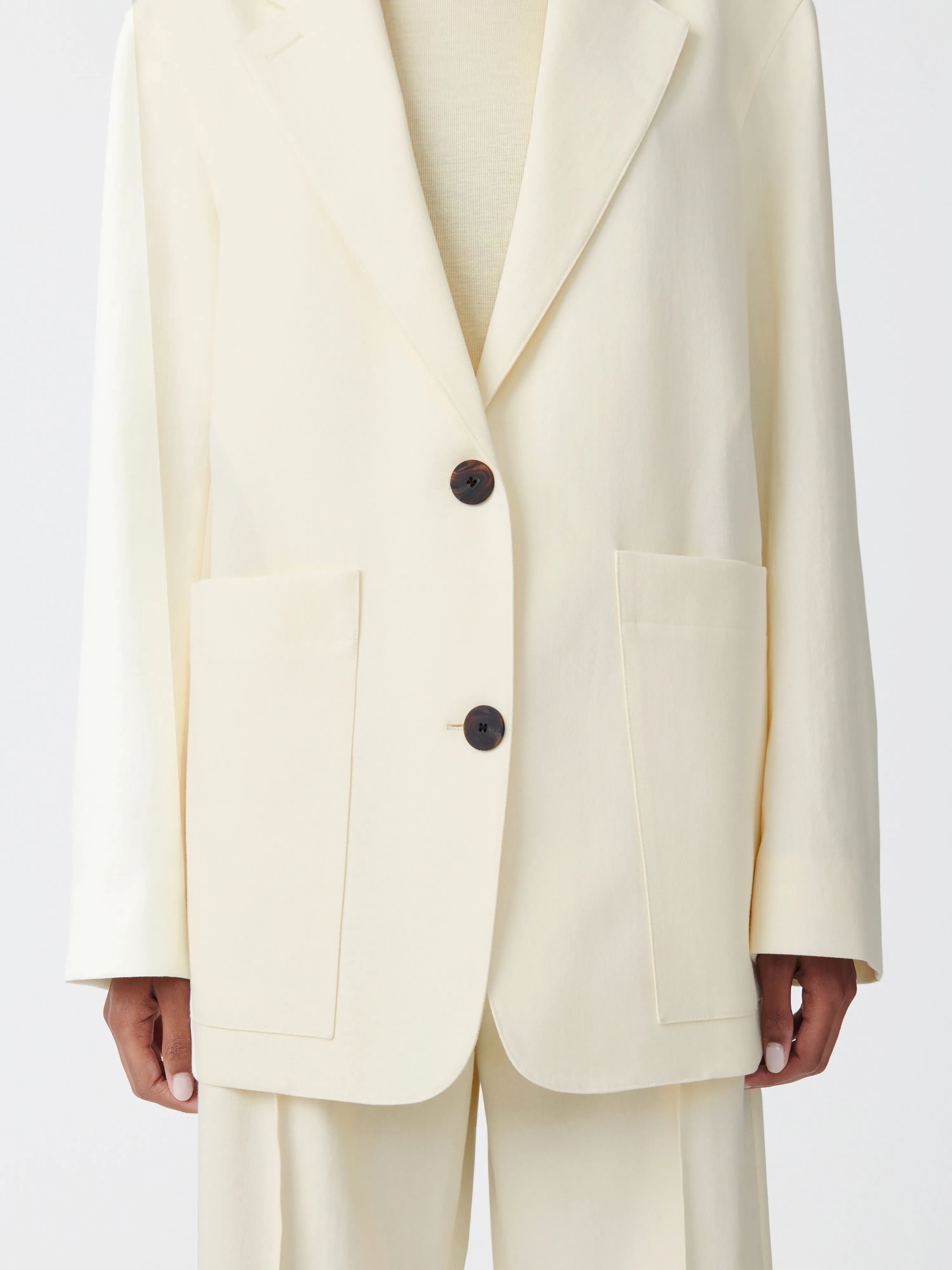 Conde Dry Cotton Jacket in Parchment