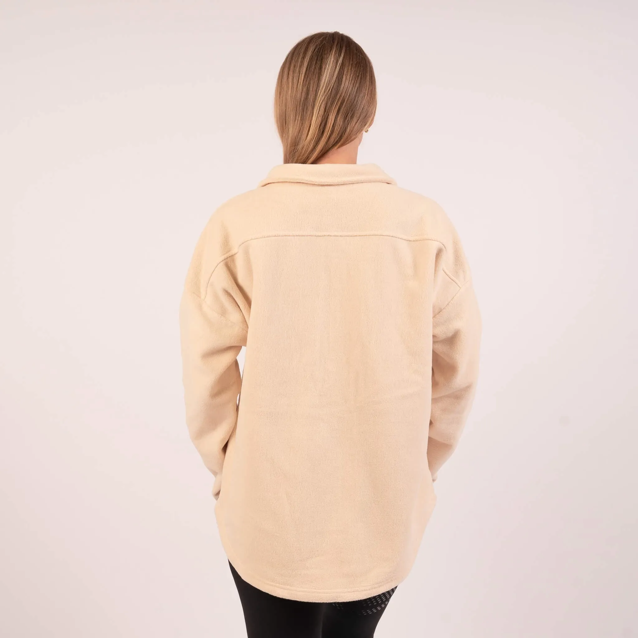 Cream Fleece Shacket