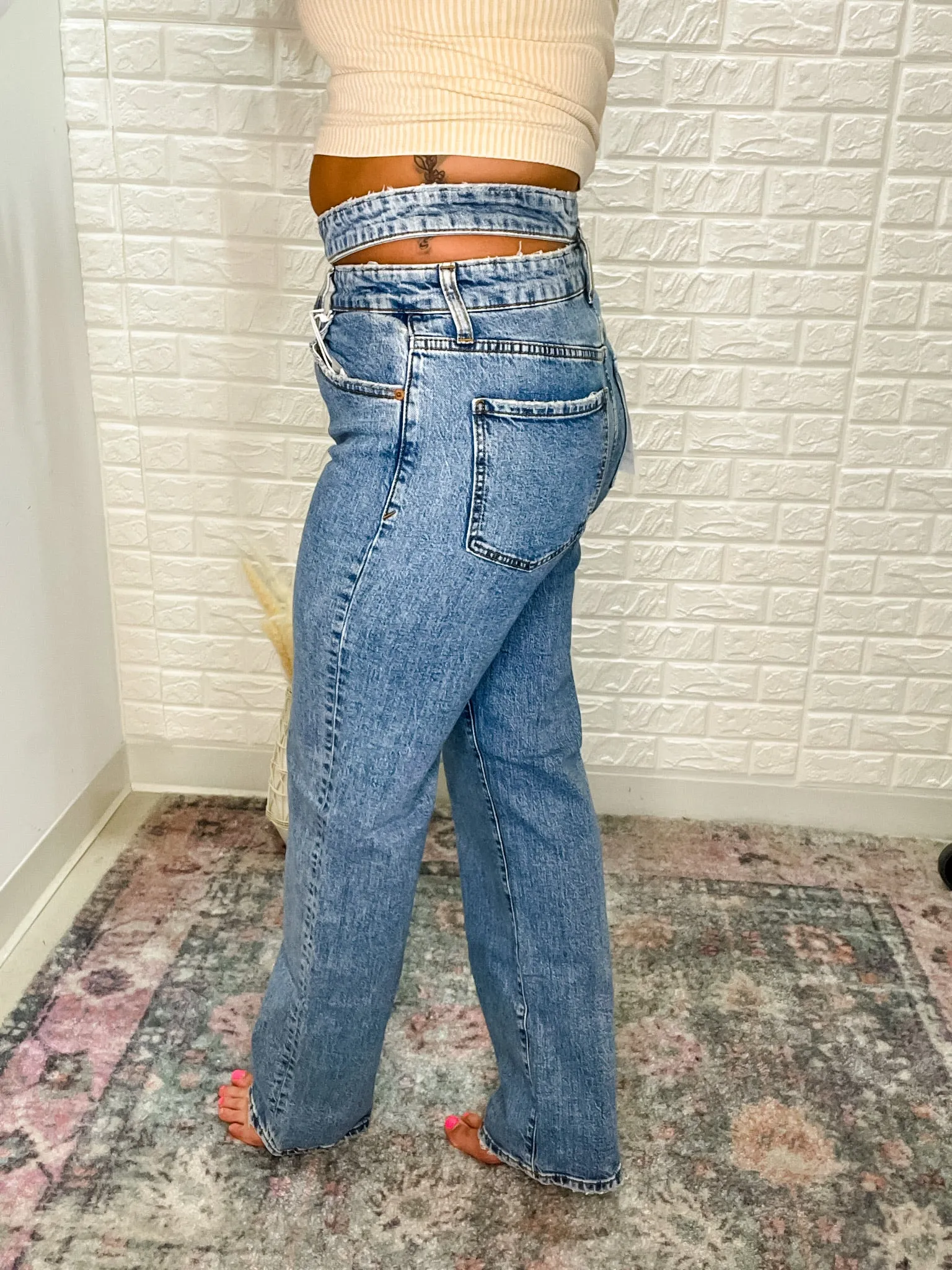 Daze 1999 Double Waistband Jeans in Freestyle