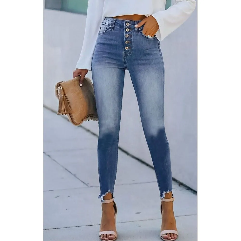 Denim Bottom Ripped Jean