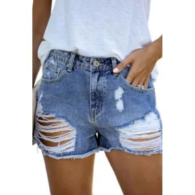 Distressed Jean Shorts