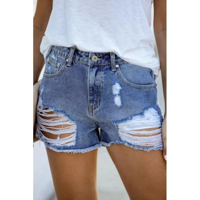 Distressed Jean Shorts