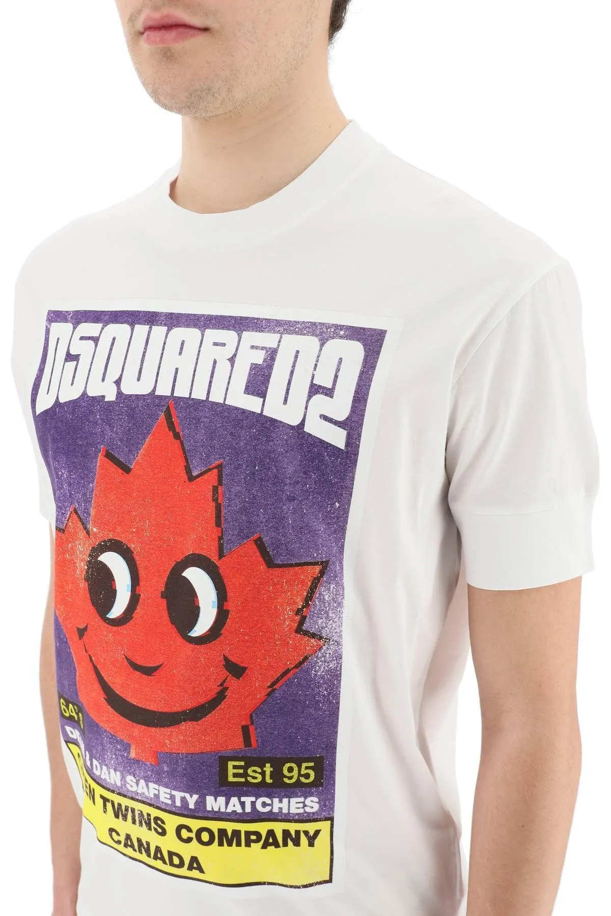 DSquared2 Smiling Leaf T Shirt White