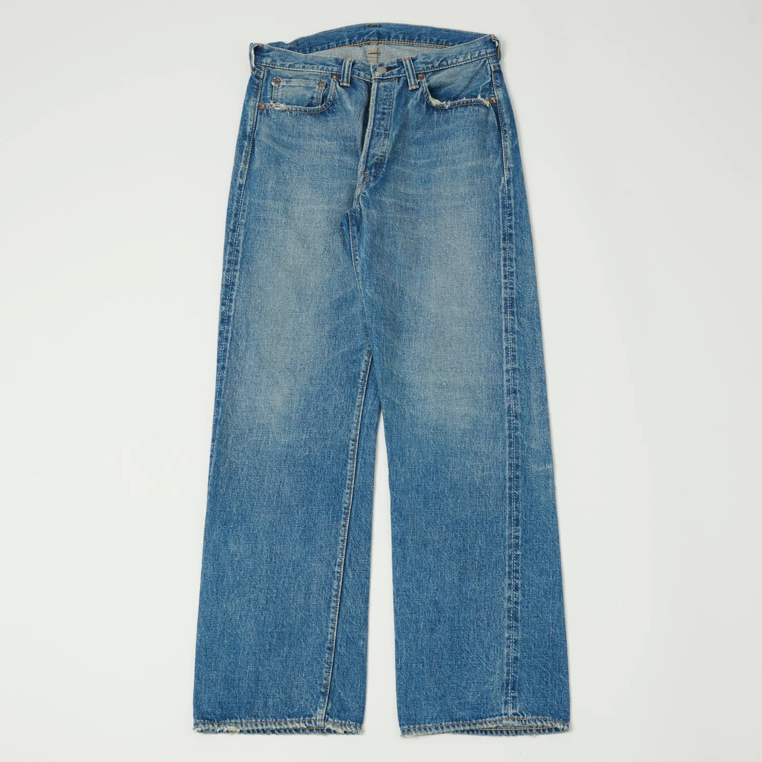 Full Count 0105HA Patched 13.7oz Wide Straight Jean - 'Dartford' Wash