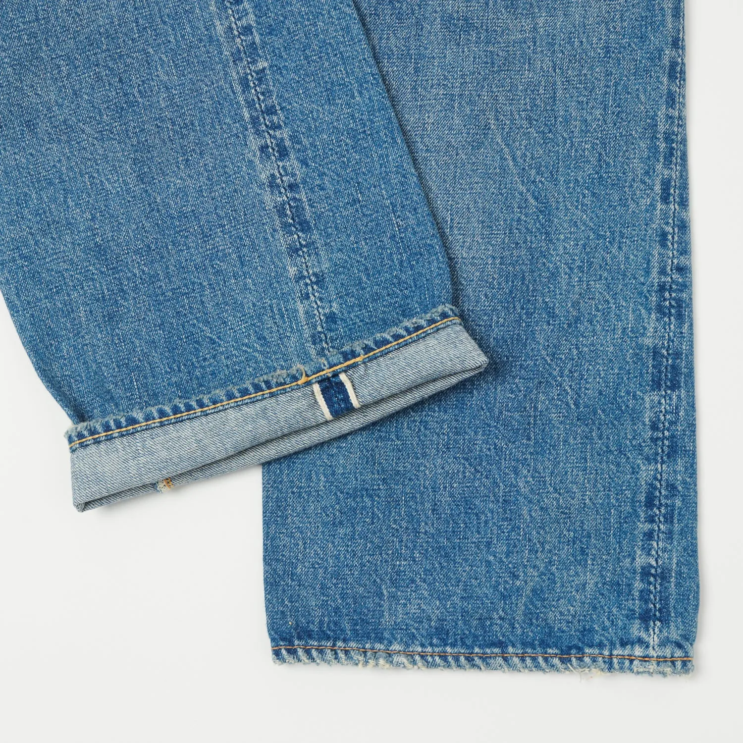 Full Count 0105HA Patched 13.7oz Wide Straight Jean - 'Dartford' Wash