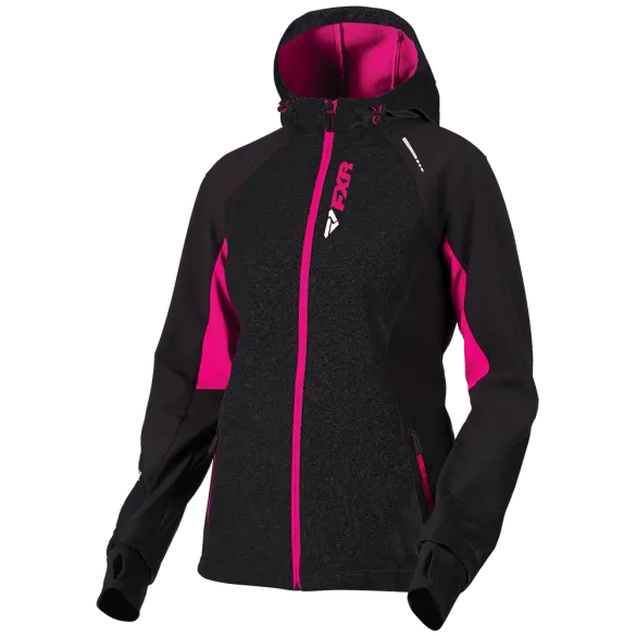 FXR Pulse Womens Softshell Jacket Black Fuchsia