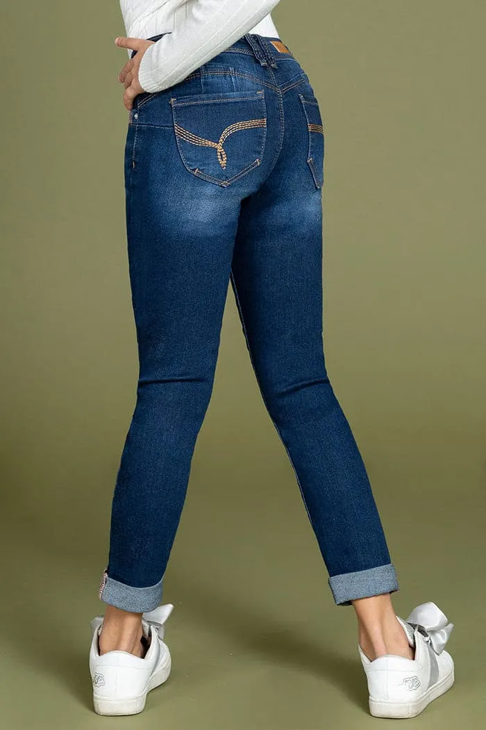 Girls WannaBettaFit Rolled Ankle Jeans