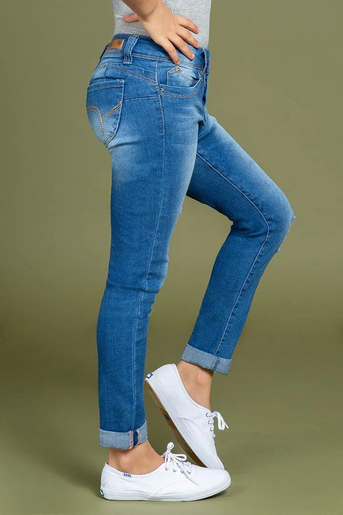 Girls WannaBettaFit Rolled Ankle Jeans