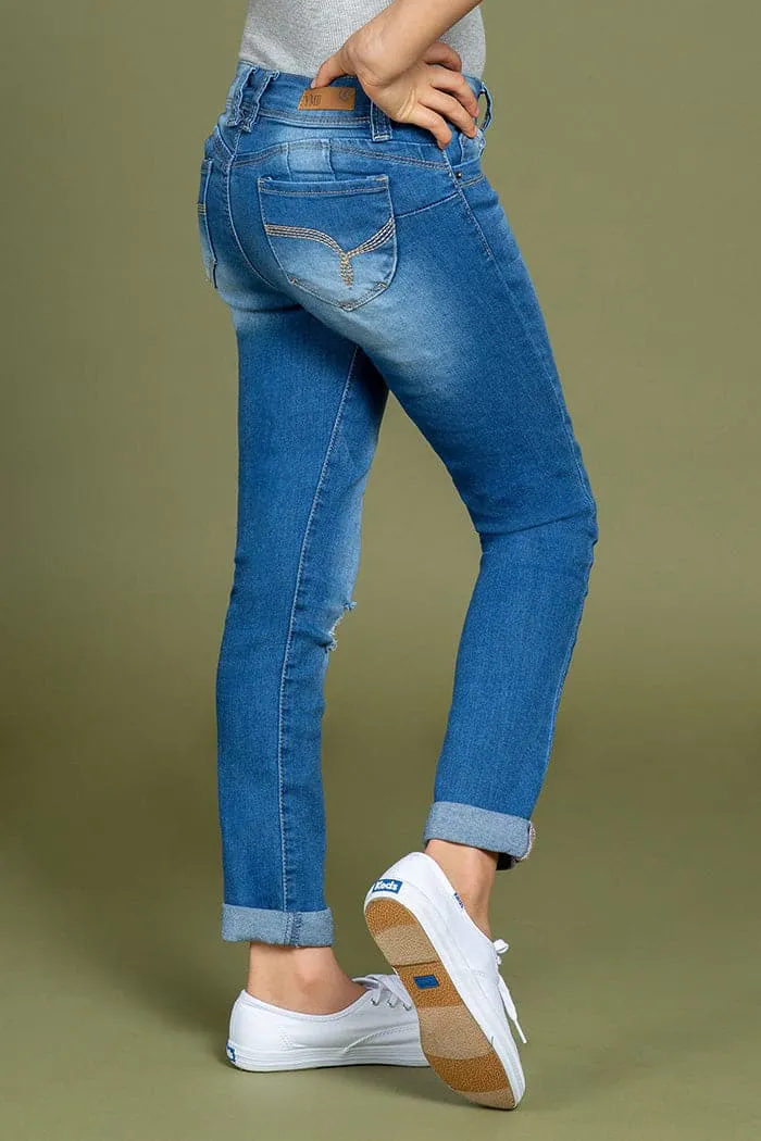 Girls WannaBettaFit Rolled Ankle Jeans