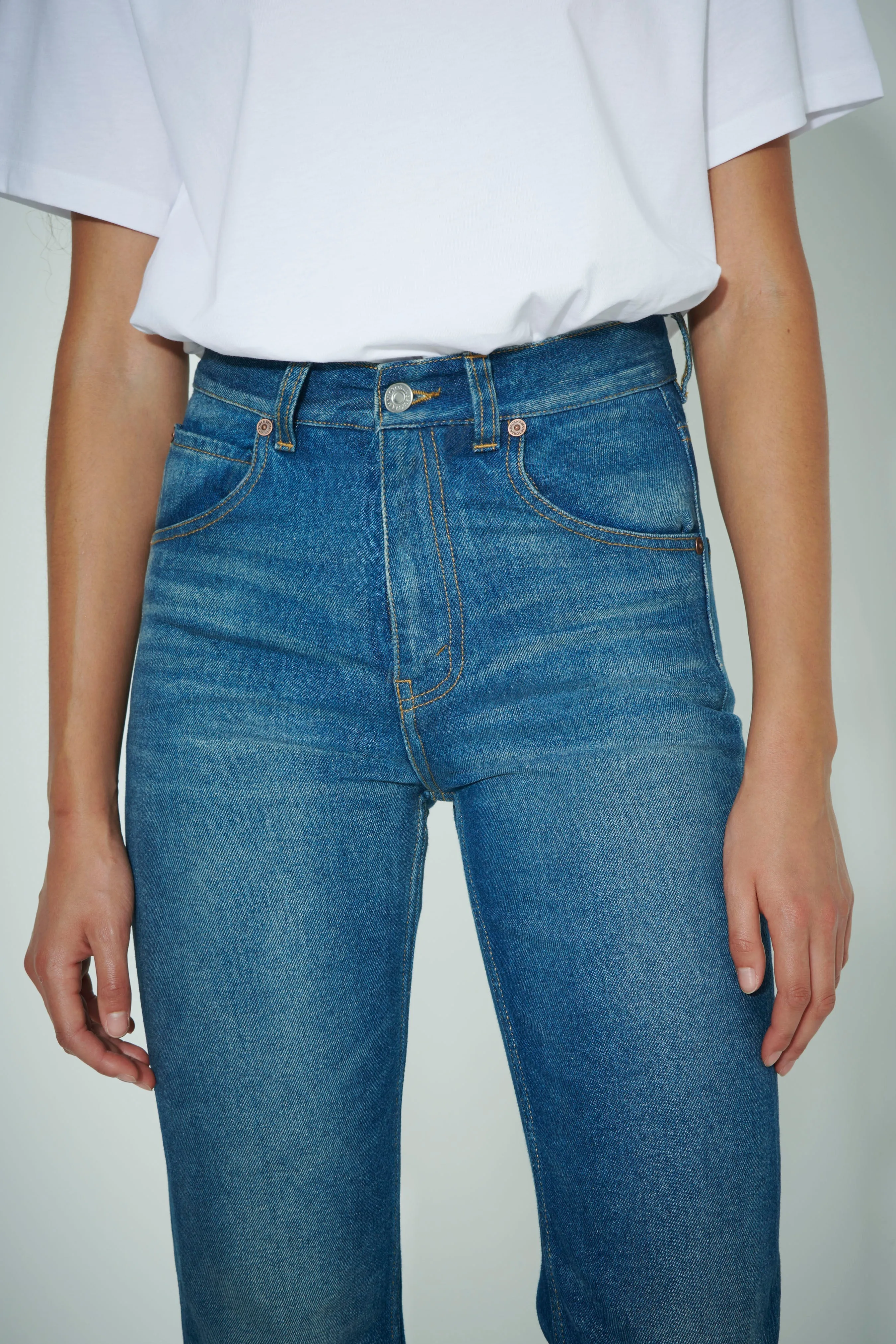 Julia High Waisted Straight Leg Jean in Haze Wash