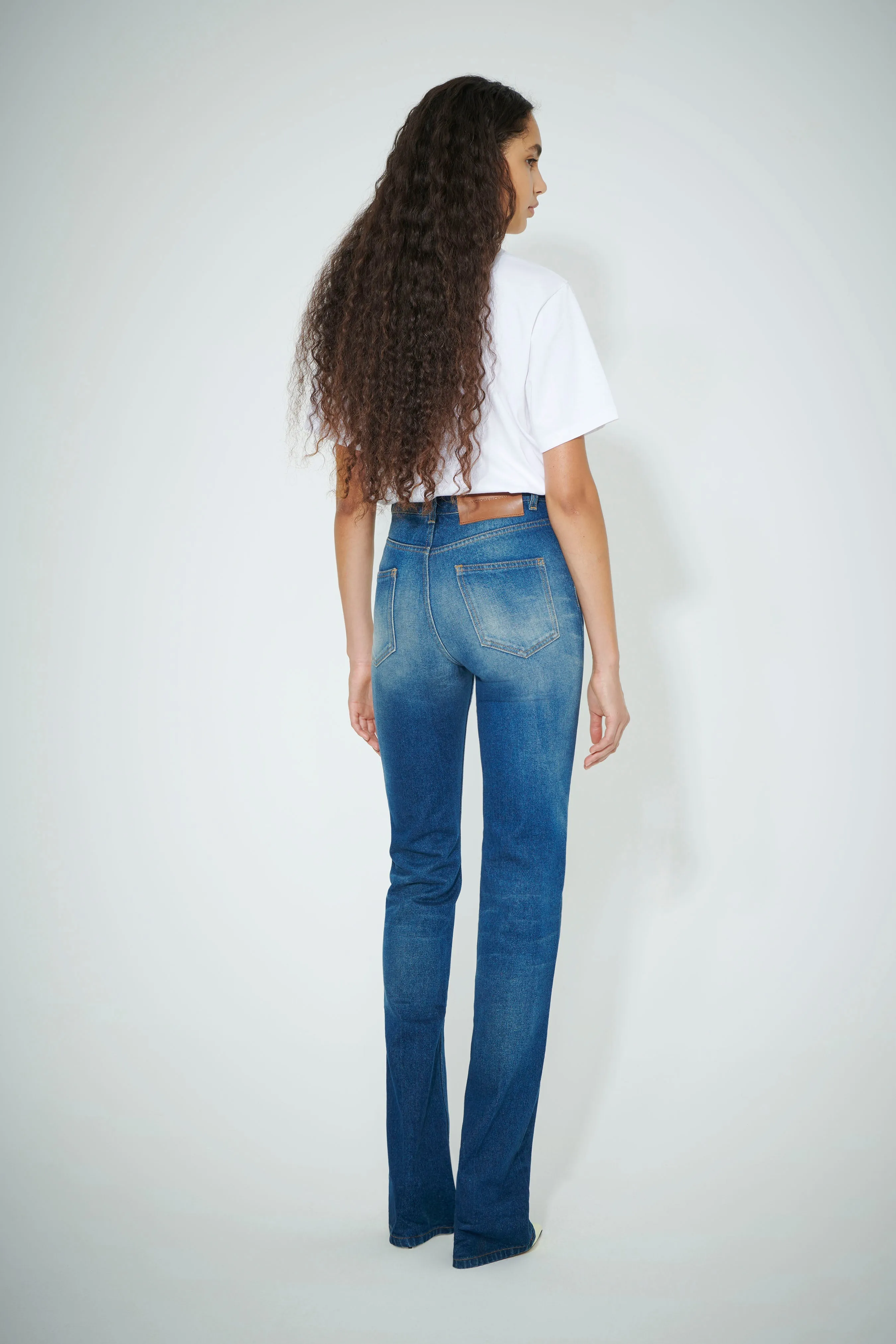 Julia High Waisted Straight Leg Jean in Haze Wash