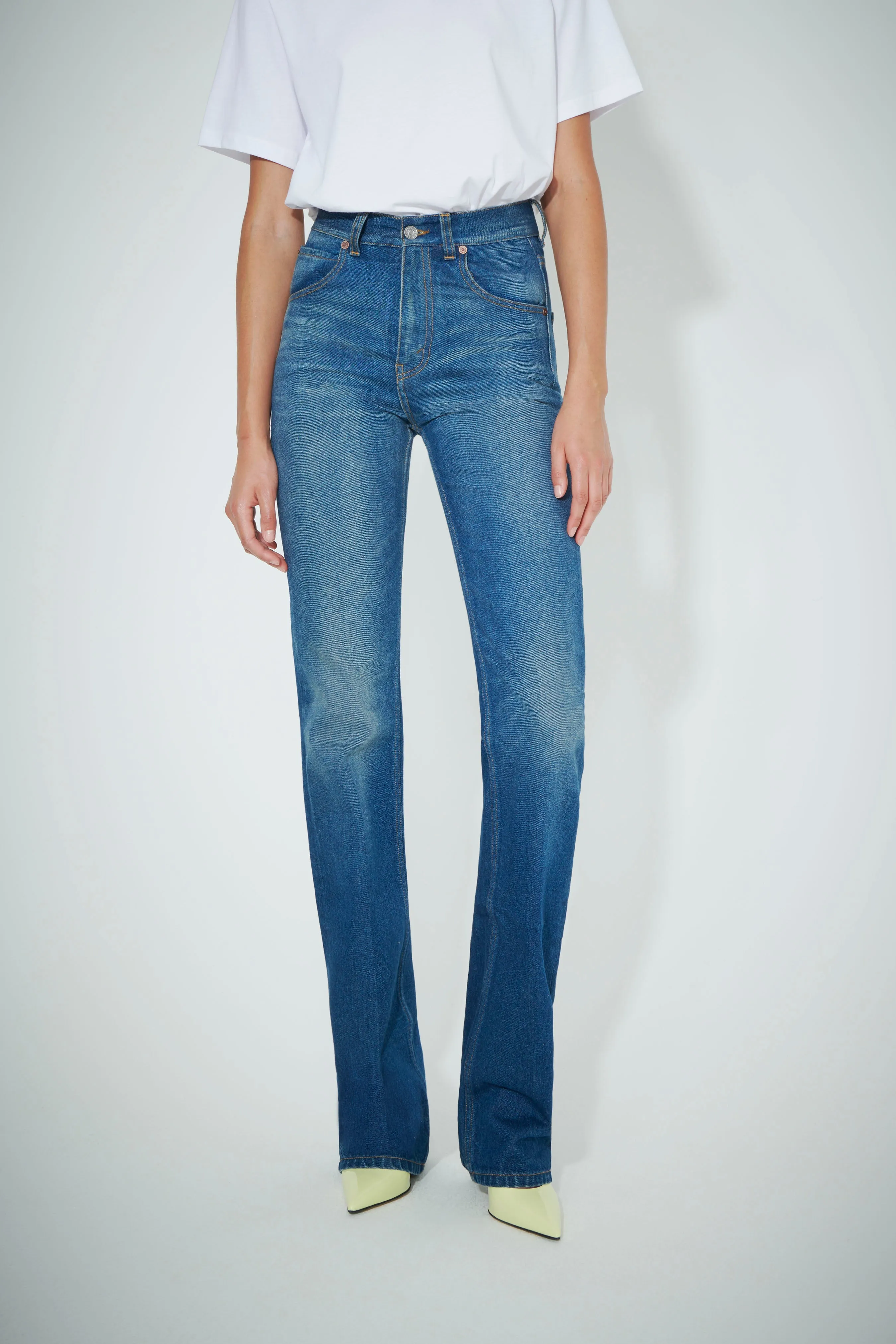 Julia High Waisted Straight Leg Jean in Haze Wash