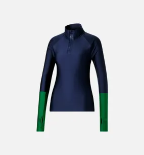 June Ambrose Shot Caller 1/4 Zip Womens Jacket - Blue/Green