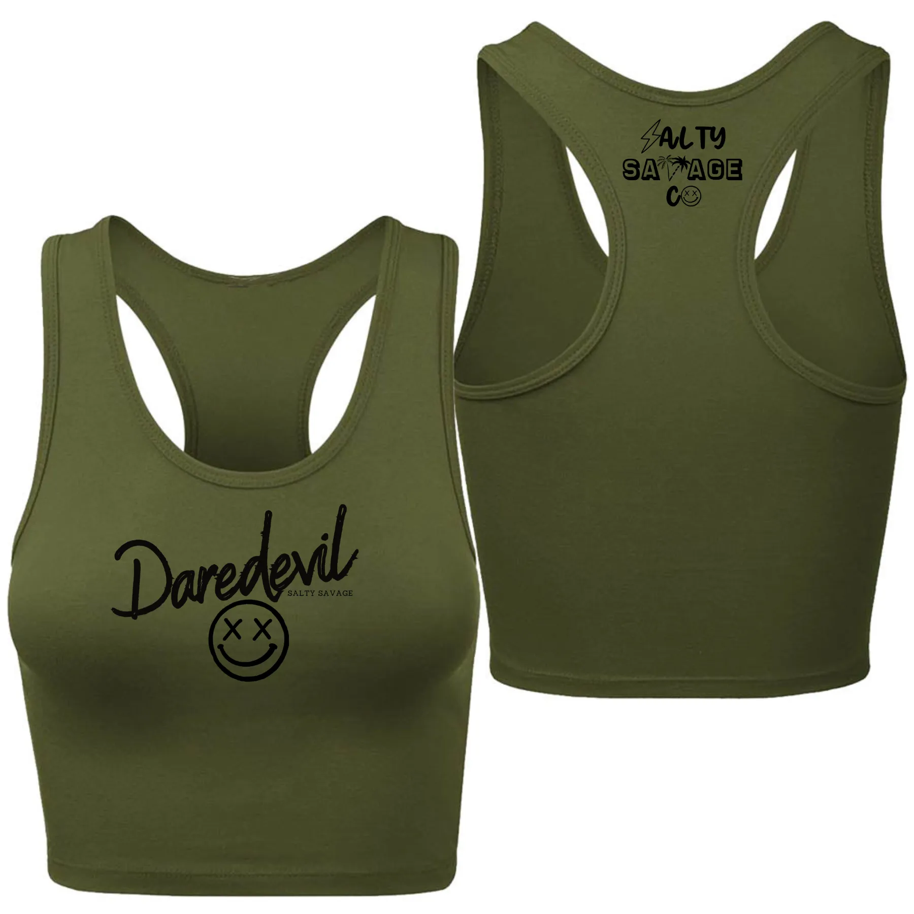 Ladies "Daredevil" Racerback Crop Tank