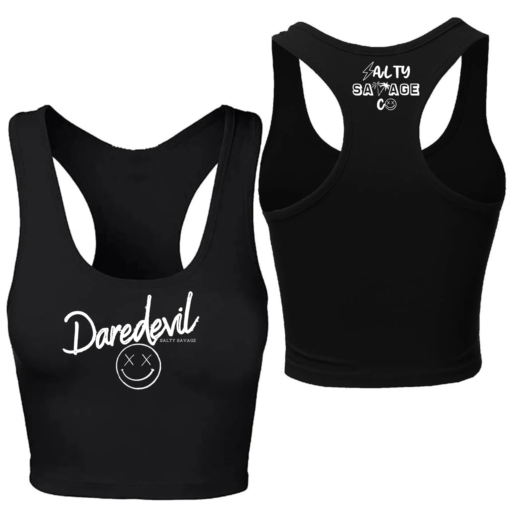 Ladies "Daredevil" Racerback Crop Tank