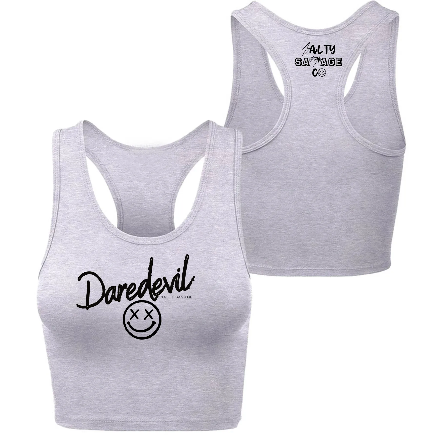 Ladies "Daredevil" Racerback Crop Tank