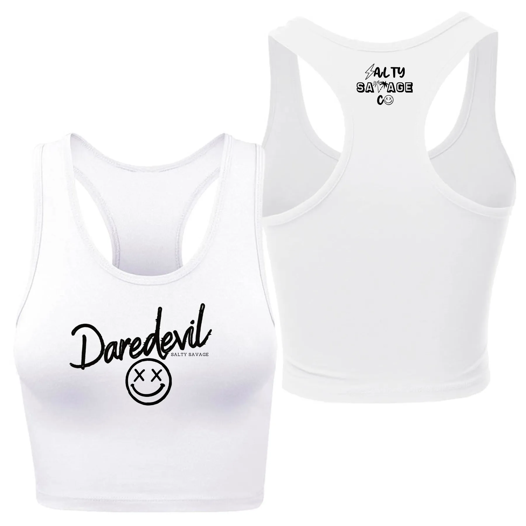 Ladies "Daredevil" Racerback Crop Tank