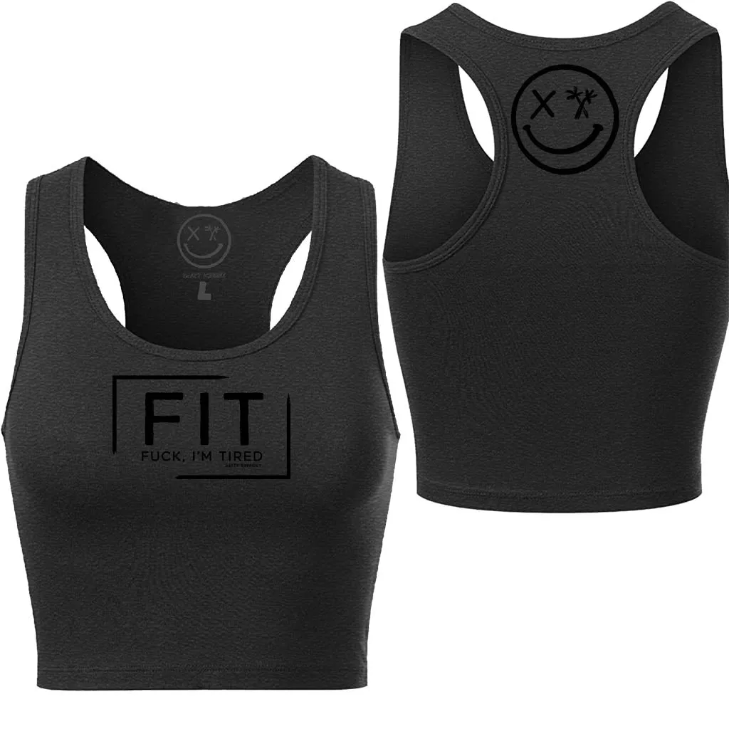 Ladies "FIT" Racerback Crop Tank | Micro