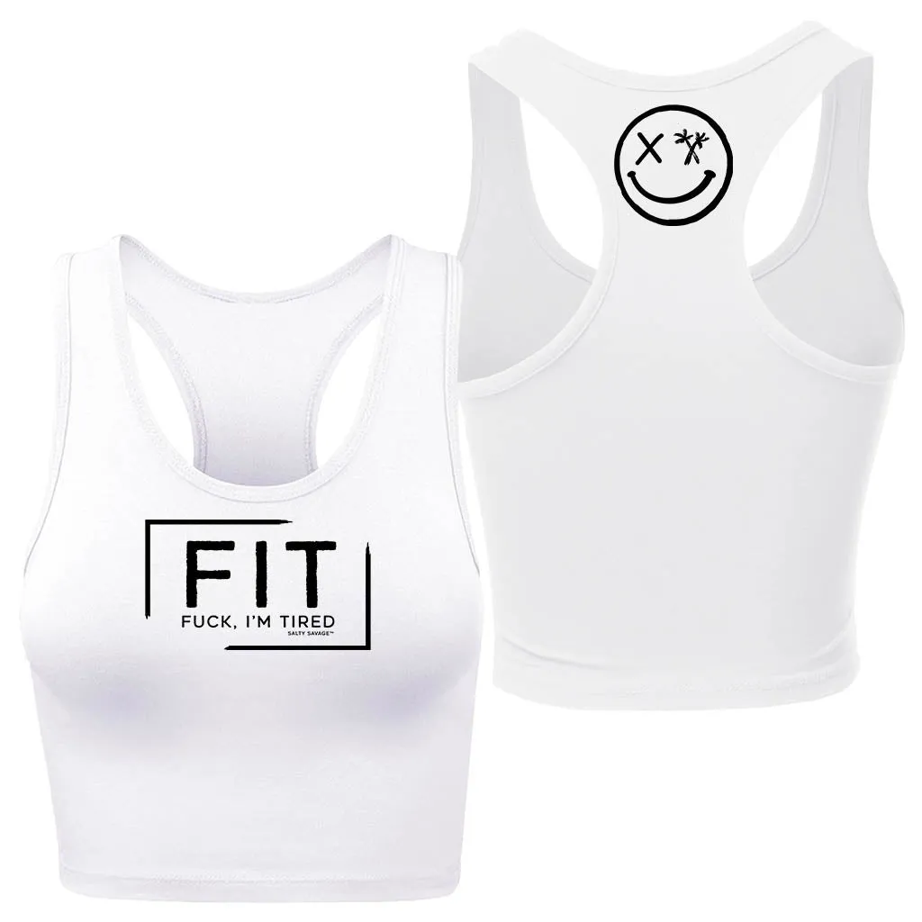 Ladies "FIT" Racerback Crop Tank | Micro