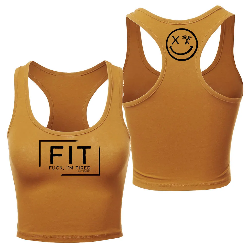 Ladies "FIT" Racerback Crop Tank | Micro