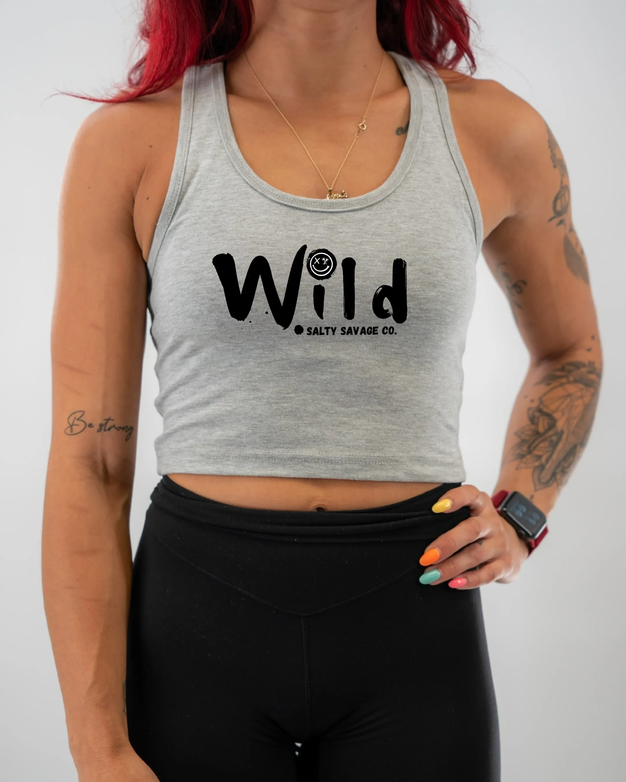 Ladies "Wild" Racerback Crop Tank