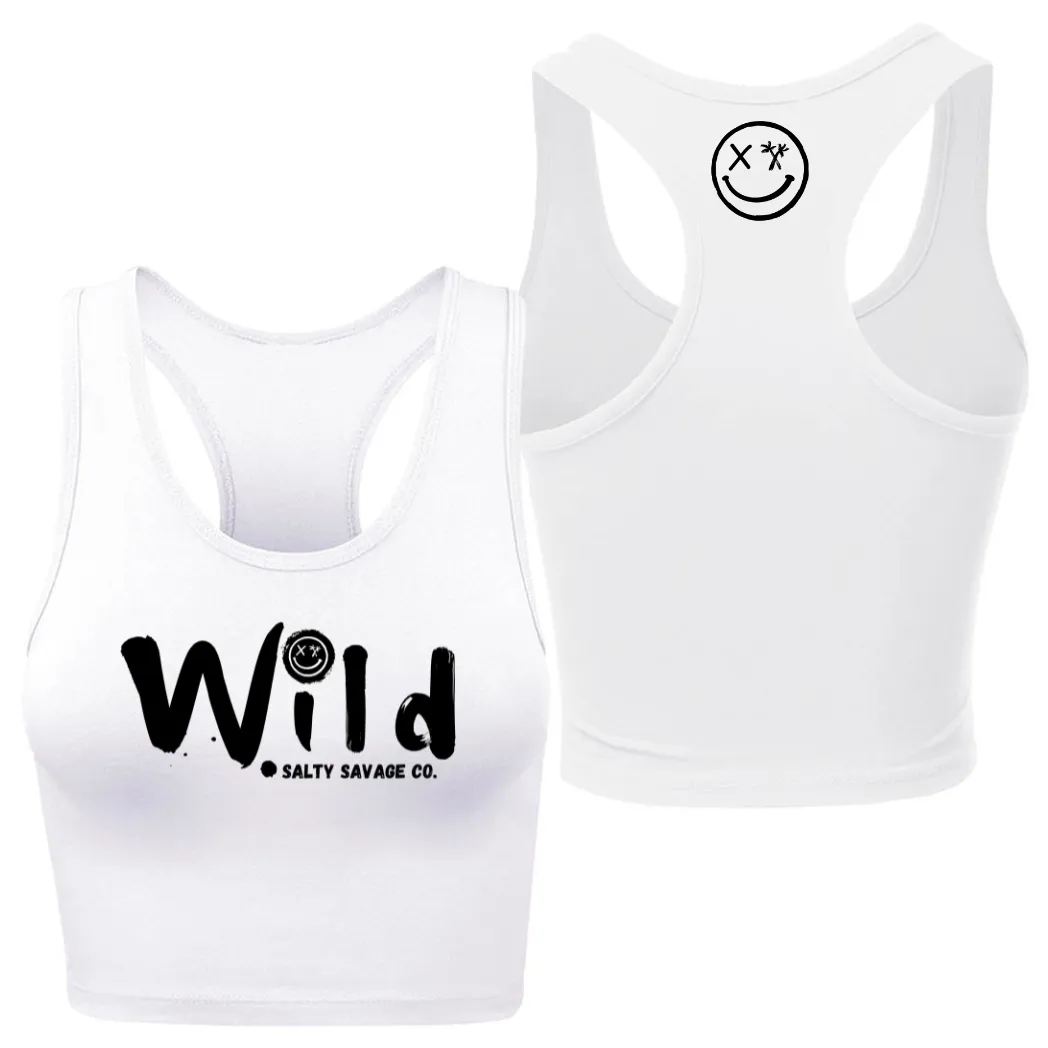 Ladies "Wild" Racerback Crop Tank