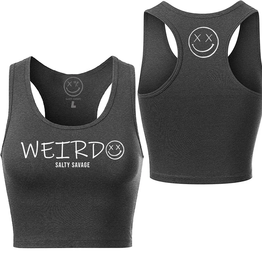 Ladies “WEIRDO” Racerback Crop Tank