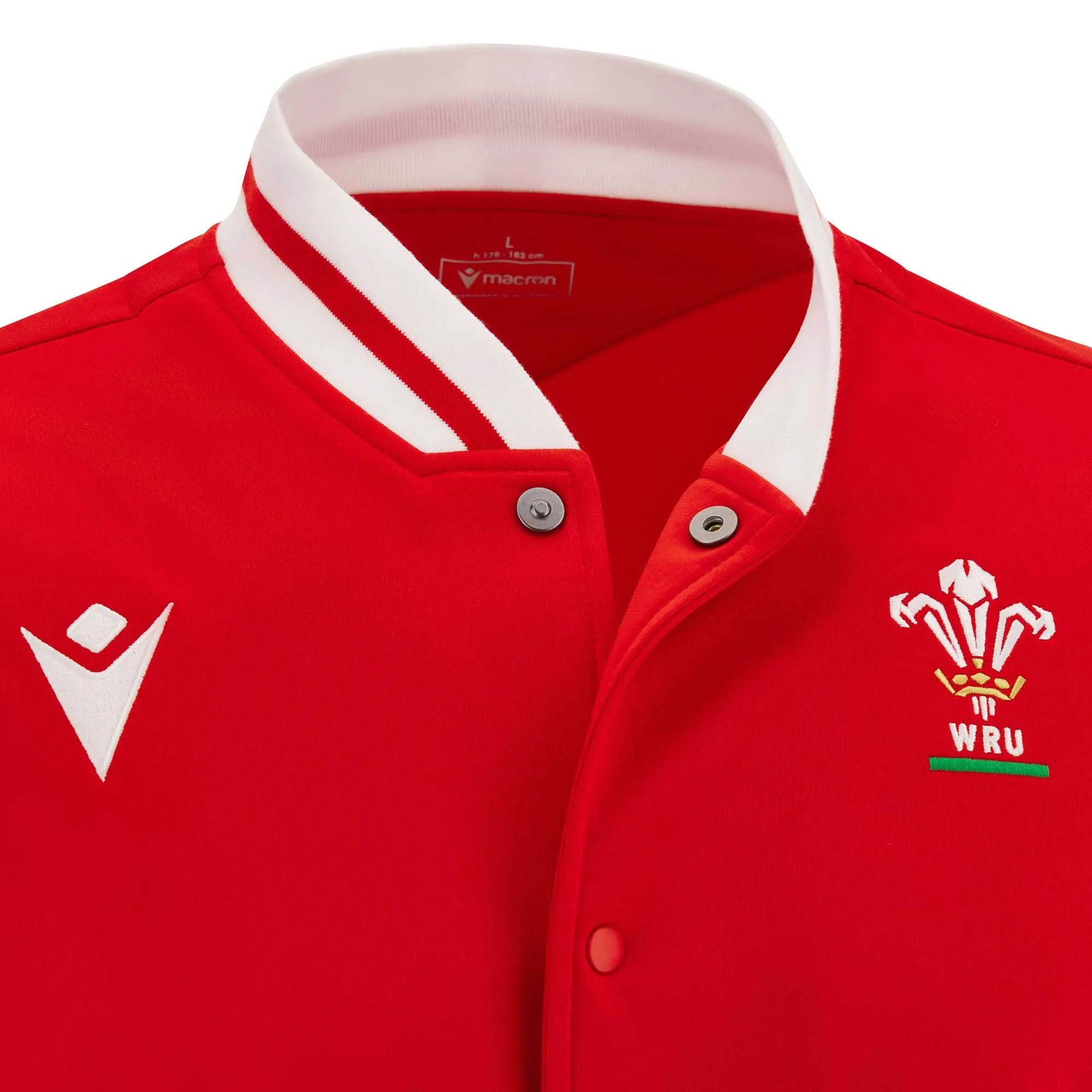 Macron Men's Wales Rugby Anthem Jacket 23/24 - Red