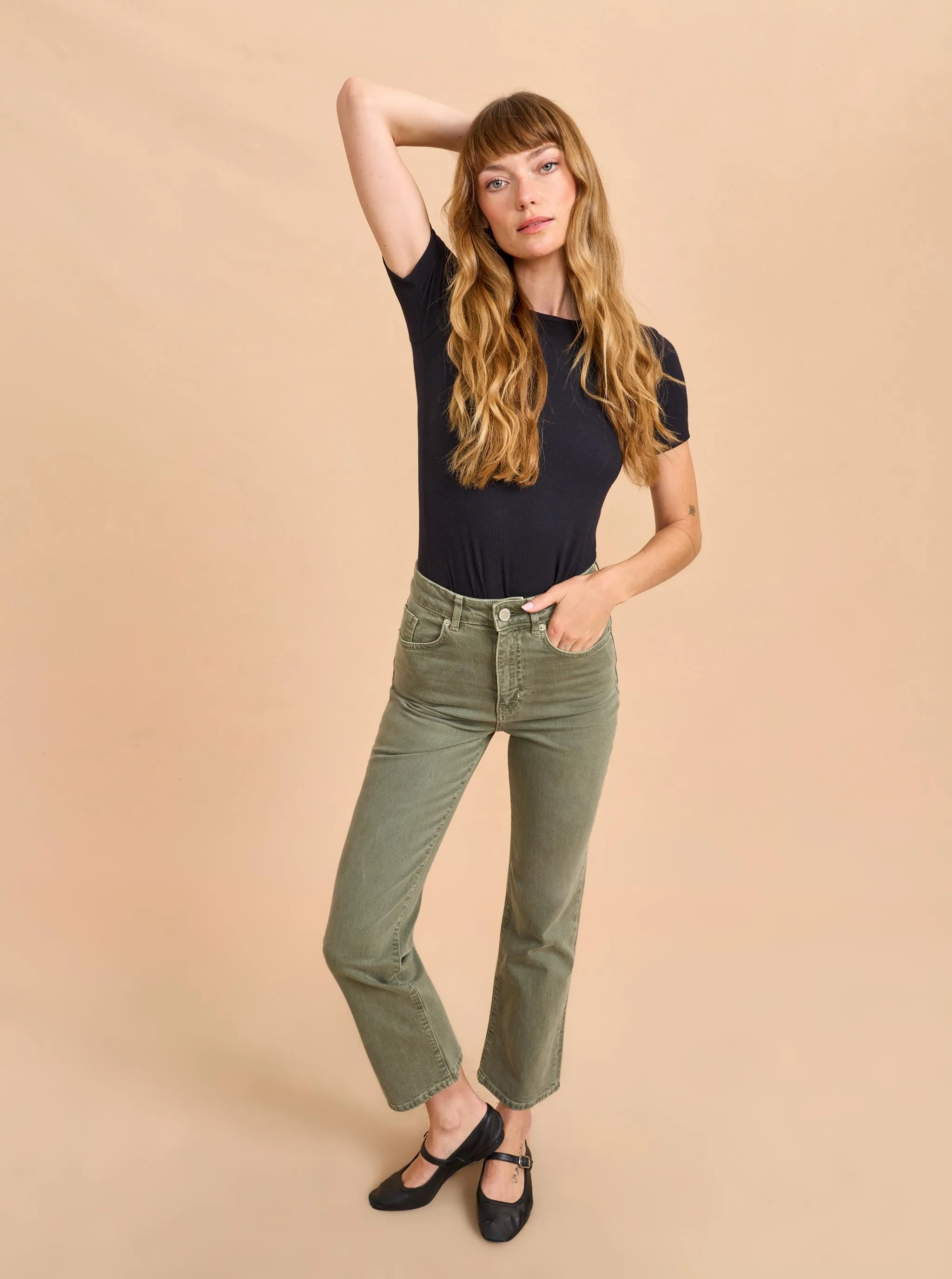 Meredith High-Rise Cropped Flare Jean