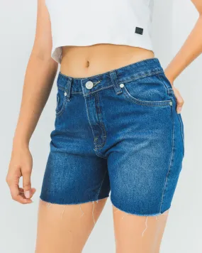 Mom Denim Short - Azul