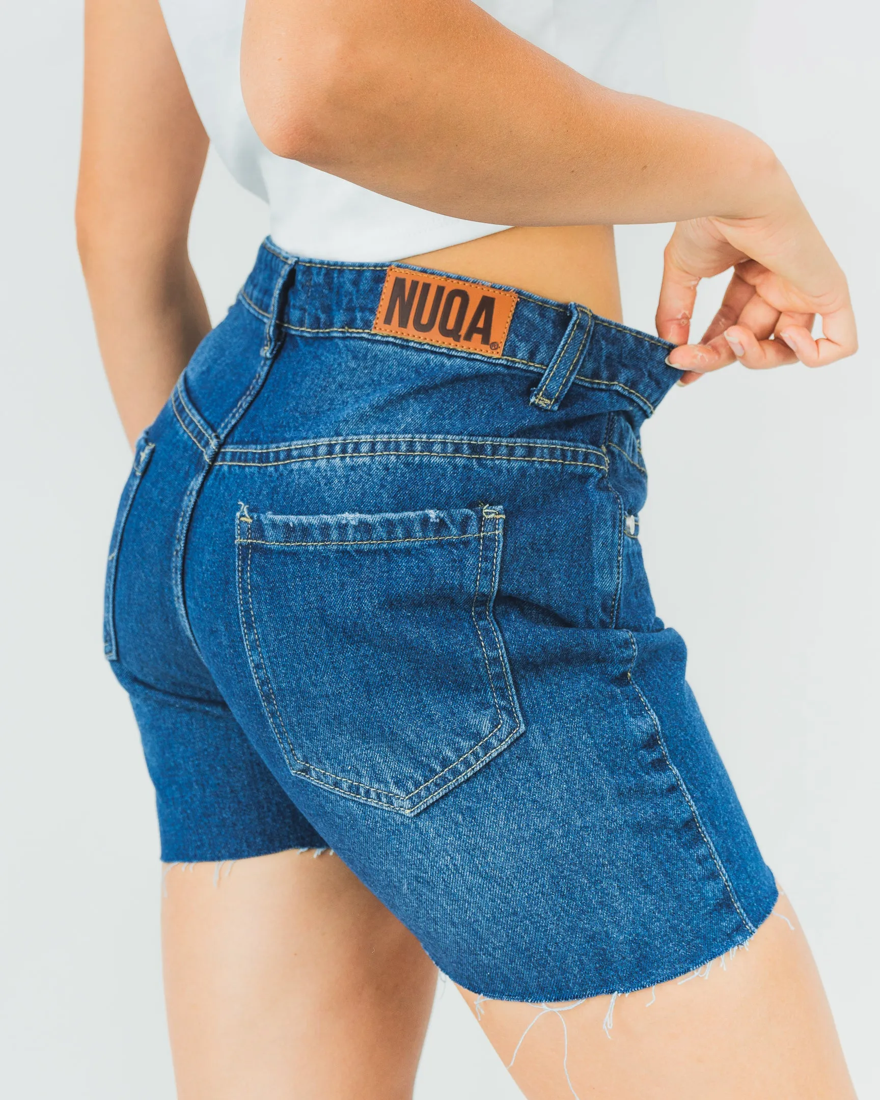 Mom Denim Short - Azul