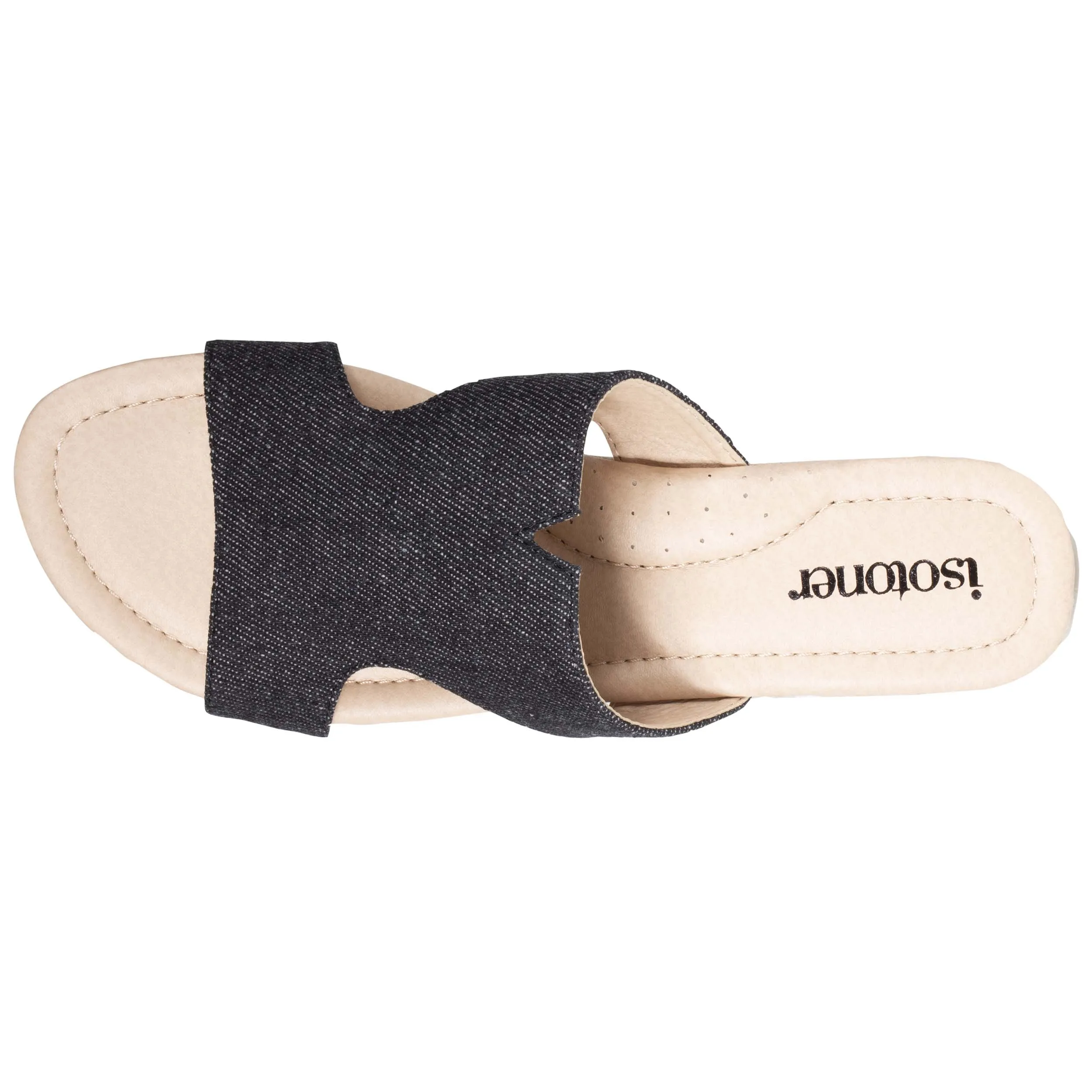 Mules claquettes Femme talon Jean Noir