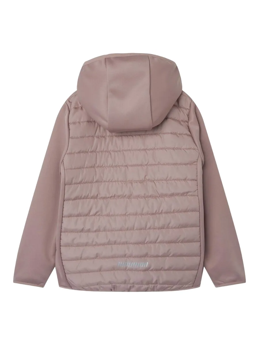 name it Jacket with detachable hood for girls 13223646 mauve