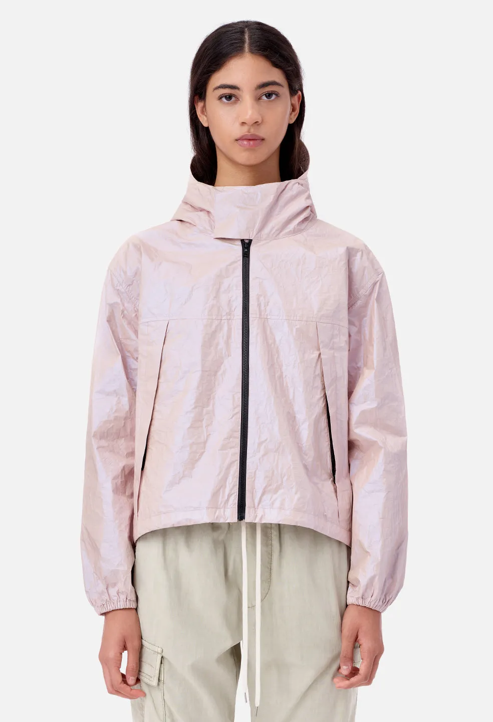 Oversized Cropped Parka / Iridescent Opal