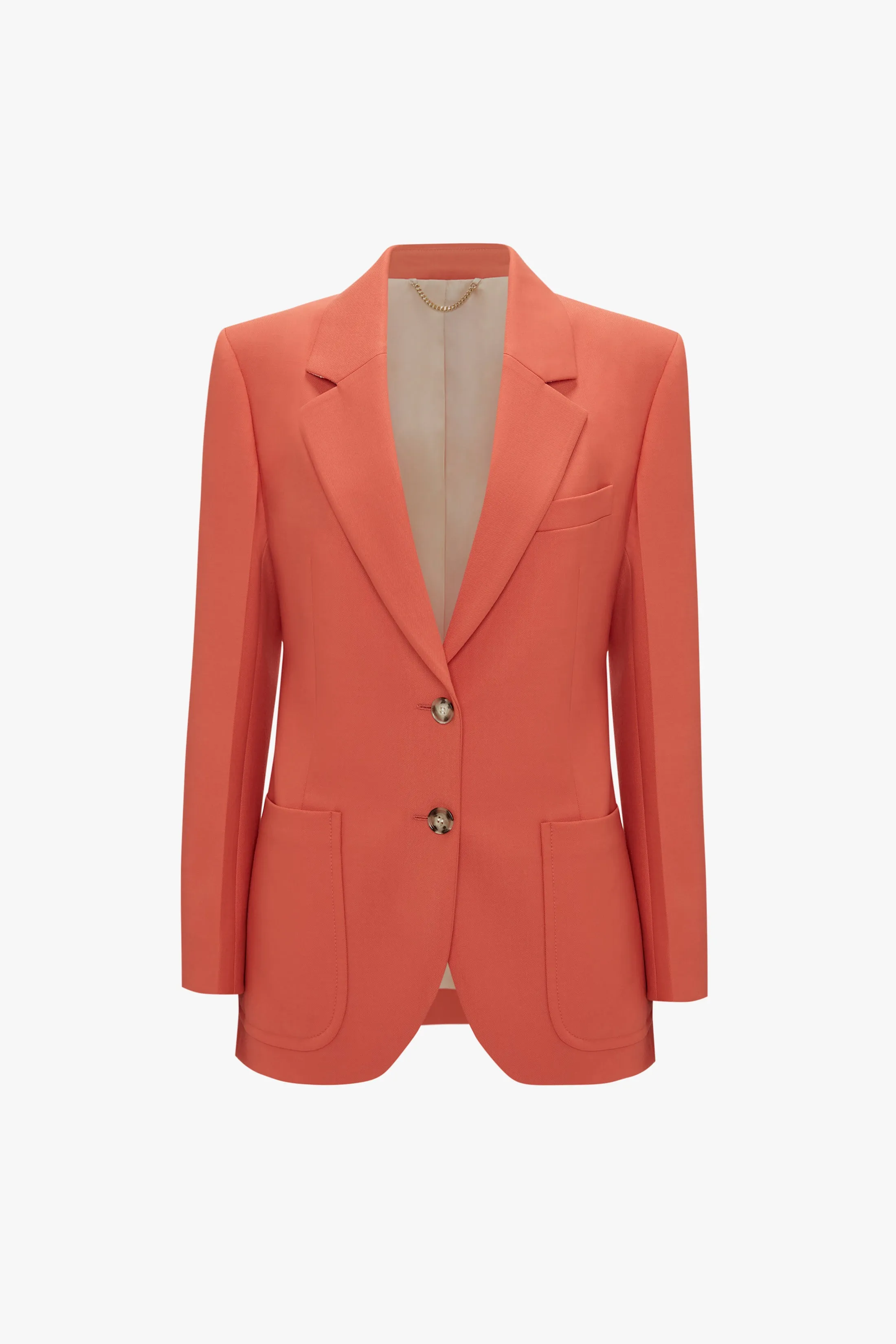 Patch Pocket Jacket In Papaya