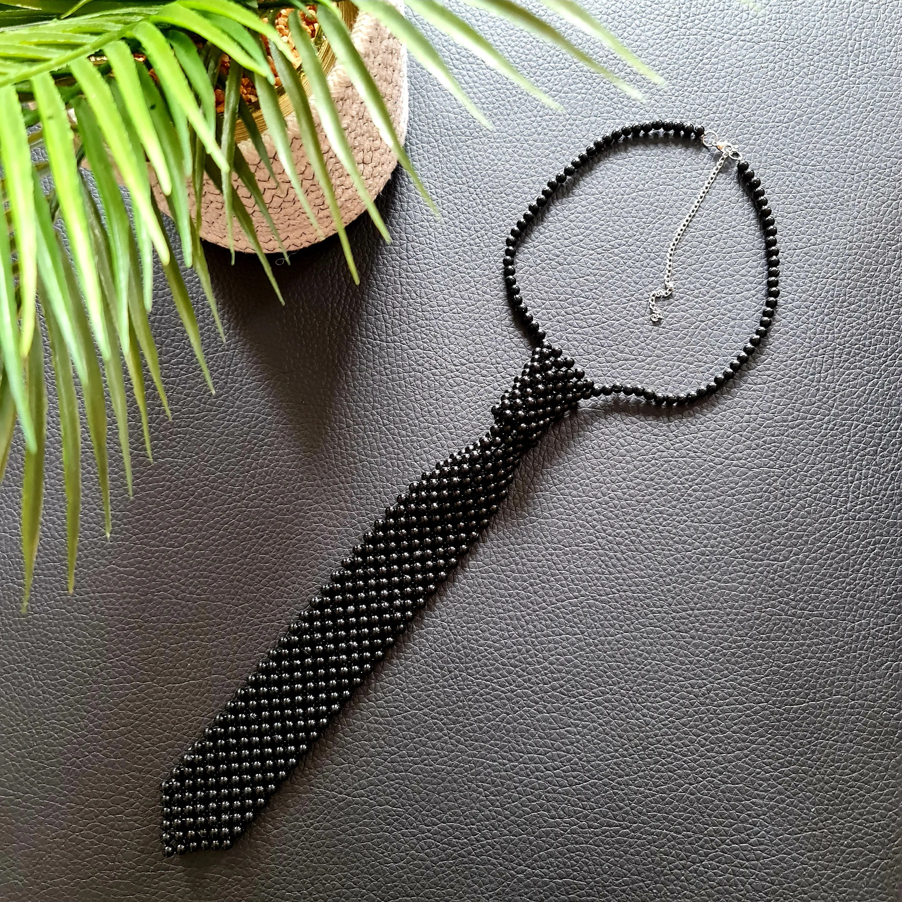 Perlu Drauge  Black Tie Necklace