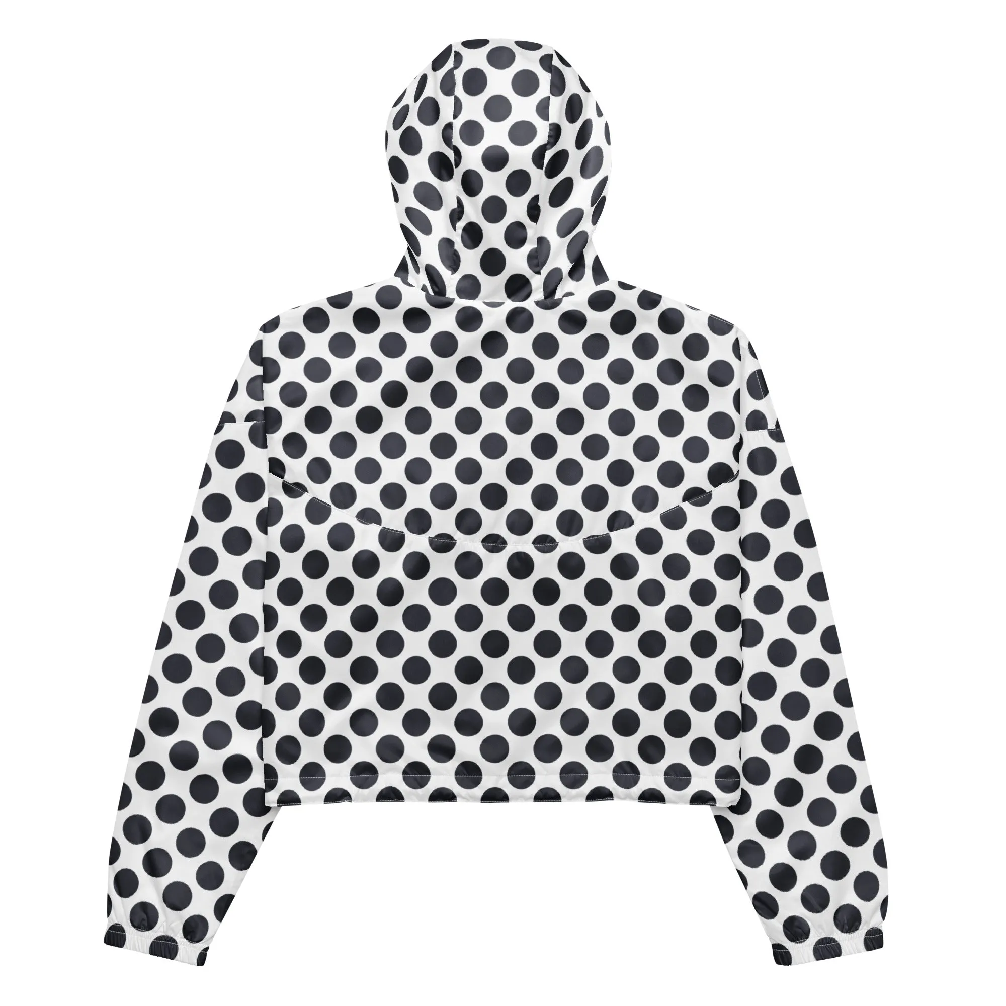 Polka Dot Paynes Gray Women’s cropped windbreaker