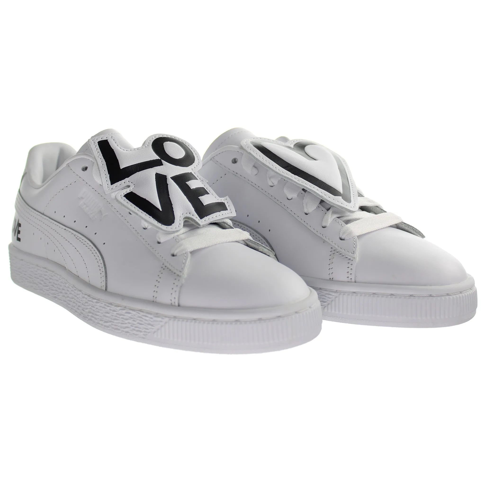 PUMA Basket Badge HNDWRTTN White Womens Trainers