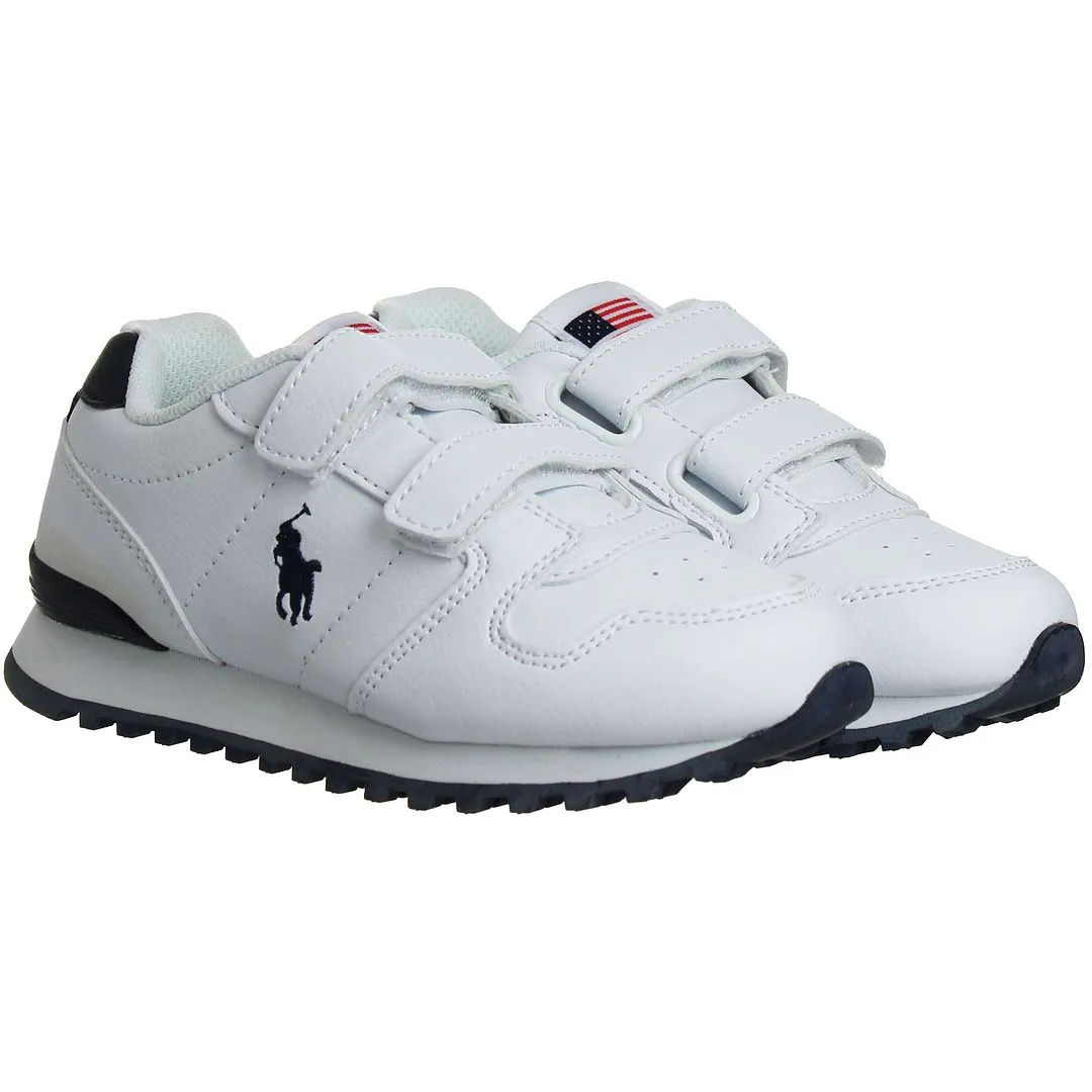 Ralph Lauren Oryion EZ Kids White Trainers