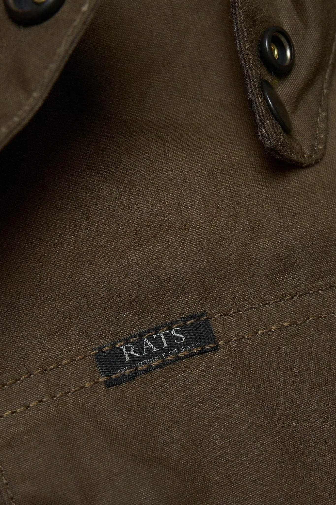 Rats British Millerain Waxed Cotton Jacket - Khaki