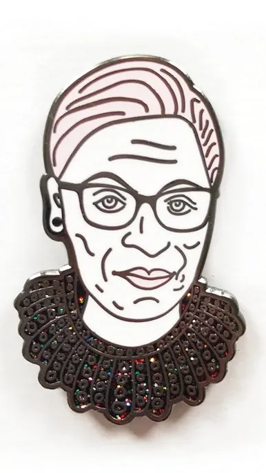 RBG Dissent Glitter Collar Pin