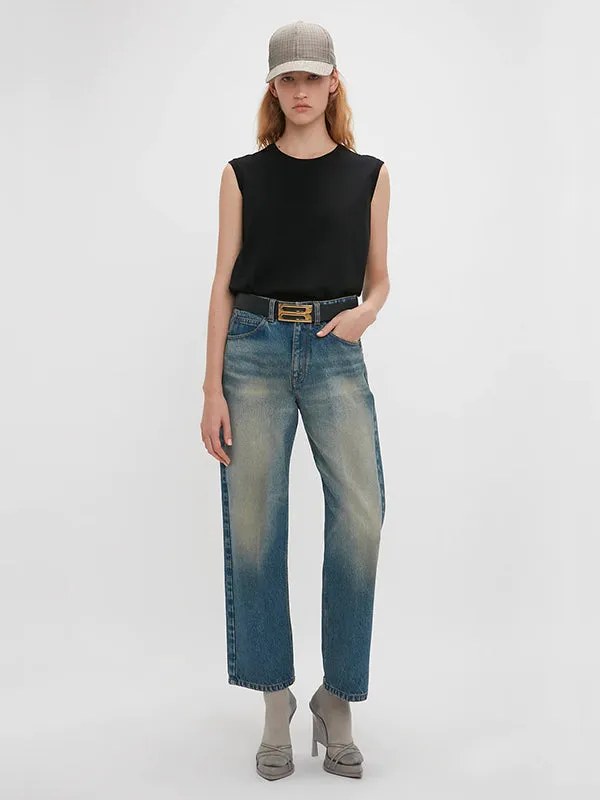 Relaxed Straight Jean in Antique Indigo Wash